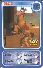 CARTE A JOUER. CARTE DE JEU. AUCHAN. DISNEY. PIXAR. TOY STORY PILE POIL N° 78