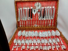 Ménagère en Métal Argenté et Inox – 51 Pièces