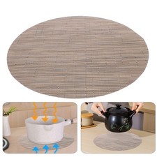  Set de table : Set de table tissé résistant à la chaleur pour salle à manger -