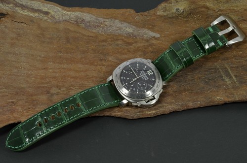Watch strap green shiny - watch,
