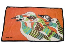 SERVIETTE DRAP DE BAIN HERMES CANARDS EN COTON ORANGE BATH TOWEL COTTON 610€