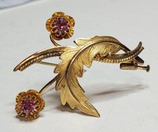 ANCIEN BIJOU BROCHE FLEUR