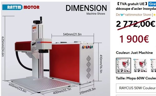 Graveur laser 1064nm neuf - 1064nm,