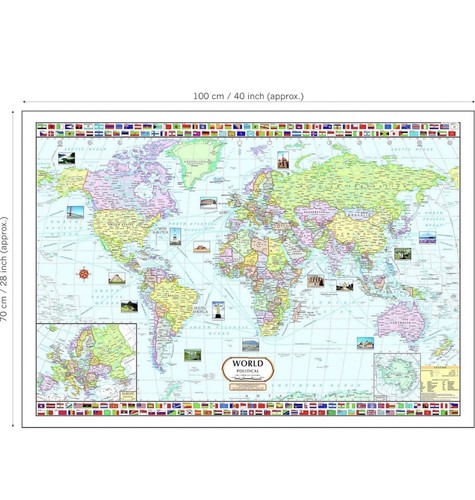 Carte monde politique - carte, du