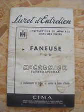 LIVRET D'ENTRETIEN FANEUSE F