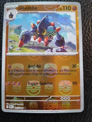 Carte pokémon géolithe - carte,