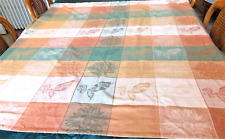 NAPPE SURNAPPE VERITABLE JACQUARD REVERSIBLE  CARRE DE  130***