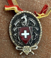 Rare Insigne Badge Ski Club Alpin Suisse 1900 Schweizer Alpen 37mm- Swiss