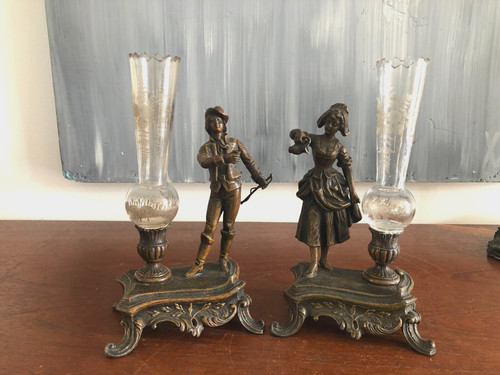 Paire soliflores ou - de,