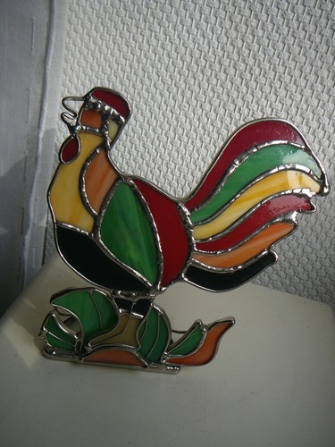 Tres beau coq vitrail - beau,