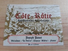 étiquette vin Côte Rôtie Domaine Jean Paul JAMET Rhone wine label Ampuis