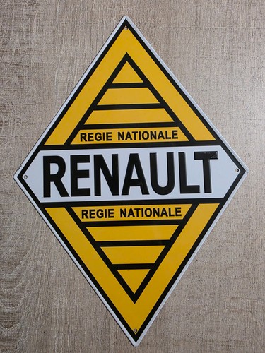 Plaque émaillée renault - plaque,