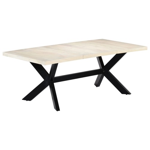 Vidaxl table manger blanche - table,