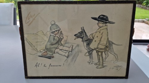 Dessin ancien les - ", !