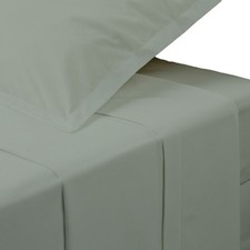 Drap Plat 1 Personne "Percale" 180x290cm Vert Tilleul