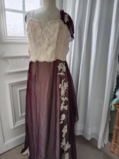 vetement ancien Robe longue  de soiree dentelles Natacha paris circa 1900/30