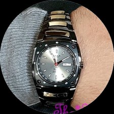 OMAX 5atm Noir & Argent Acier