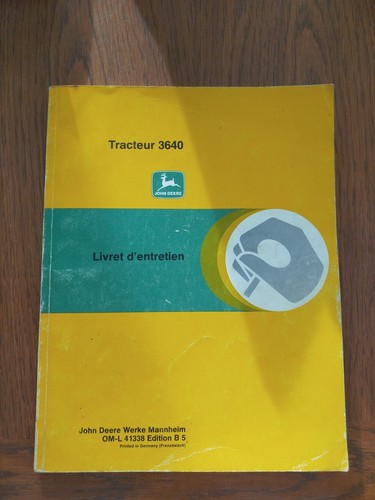 Livret entretien john deere - john,