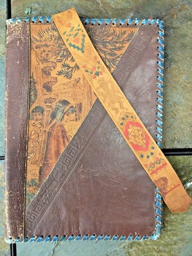 Antique leather bible book - bible,