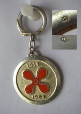 20 gr 1914 1964 ancien porte clé ARGENT MASSIF PEINTURES INTERNATIONAL FRANCE