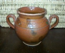 Pot à oreilles en terre cuite poterie Auvergne H 14,5 cm art populaire poterie