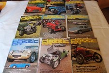 Lot of 9  magazines CLASSIC CARS  1975 en anglais