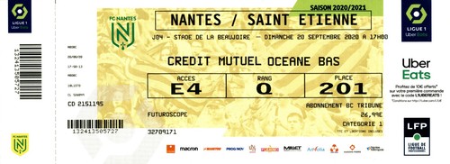 Billet ticket match - billet/ticket, fc