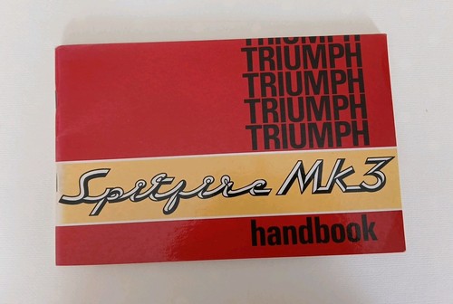 Triumph spitfire mk3 handbook - mk3,