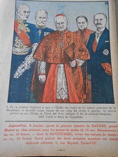Le Cardinal Moglione La Barrette rouge M. Lebrun dessin Print 1936