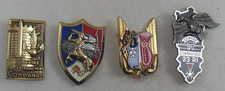 4 Insignes Militaires anciens Commandos/Blindé/Hélicoptères de combat...