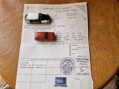 Document administratif peugeot - document,