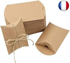 JTDEAL 50 Pièces Boîtes Cadeaux Sacs Cadeaux en Kraft Boîtes de Bonbons avec Co