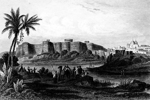 Inde vue des remparts de - -,