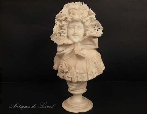 Sculpture bust young girl - young,