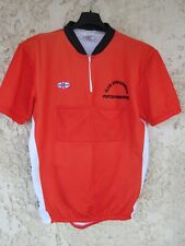 Maillot cycliste CLUB GENDARMERIE POITOU CHARENTE vintage orange shirt KODOKAN L