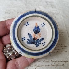 HR QUIMPER DINETTE Ancienne Assiette Miniature Poupée Antique Doll