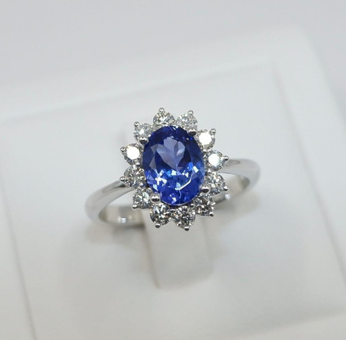 Bague diamant tanzanite
