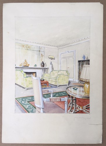 Aquarelle originale andré roy - originale,