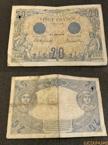 Francs bleu type 1905 - francs,