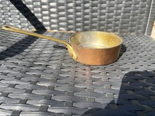 Vintage Petite Casserole À Flamber En Cuivre Villedieu