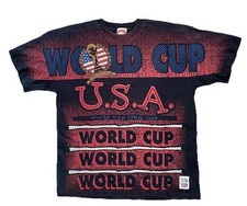 Tshirt Official Fifa World Cup USA 1994 Nutmeg Mills Retro T-shirt / Noir XL
