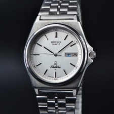 Vintage Seiko Quartz SilverWave 5993-7010 blanc / OH, révisé