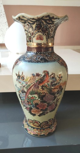 Ancien vase balustre satsuma - ancien,