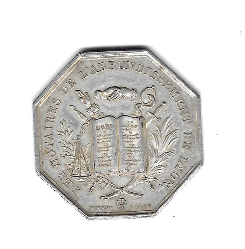 Jeton argent des notaires - argent, de