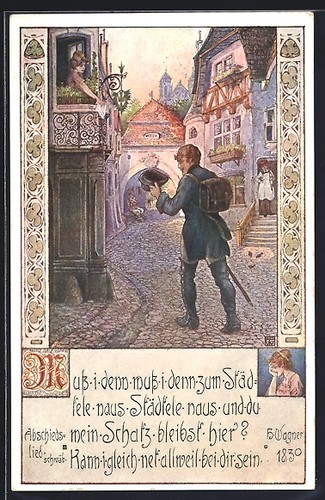 Carte postale artiste - carte, d'artiste