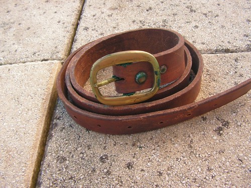 Ceinture cuir epais - , a