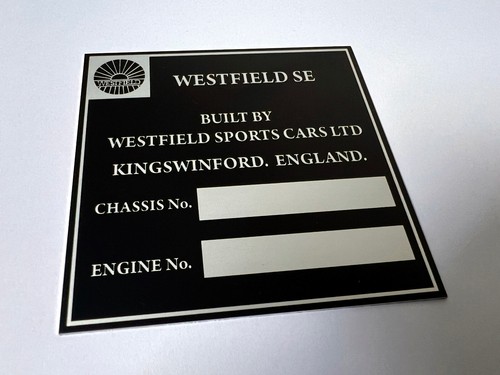 Plaque constructeur westfield - constructeur,