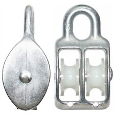 Poulie 25 Double Bloc de Corde Raide Poulie de Renvoi Moufle