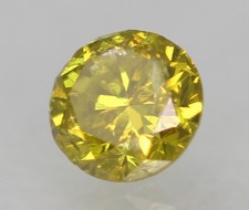 Diamant Naturel Enhancé Ronde Brilliant Jaune Canary 0,04 Carat 2,19mm
