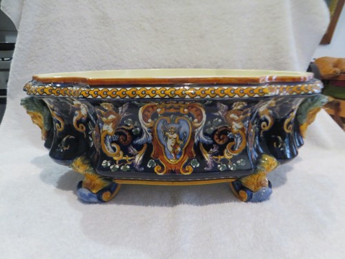 Importante jardinière faience